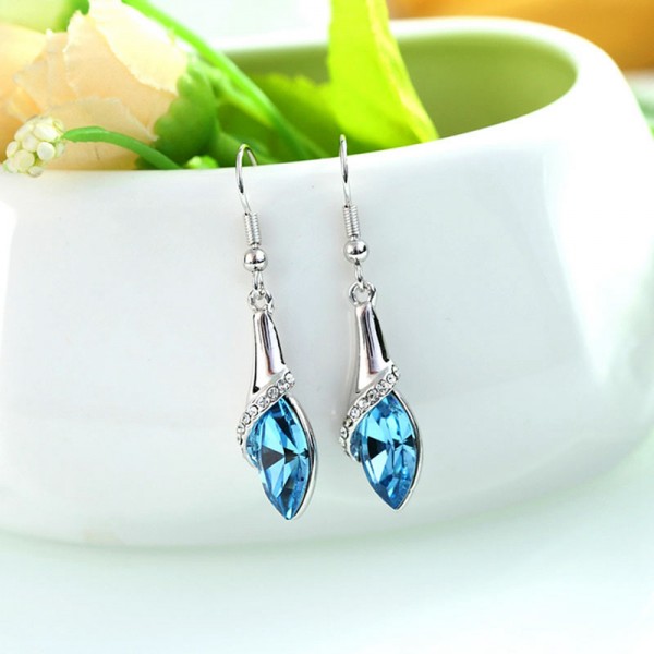 DingTing fashion fine jewelry Hot promotions luxury crystal long earrings geometry drop and dangle Earrings brincos longos