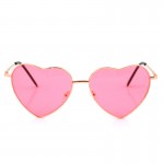 Dollger Heart Shaped Sunglasses Women Metal Reflective Mirror Lens Fashion Luxury Sun Glasses Brand Designer For Ladies s0396