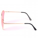 Dollger Heart Shaped Sunglasses Women Metal Reflective Mirror Lens Fashion Luxury Sun Glasses Brand Designer For Ladies s0396