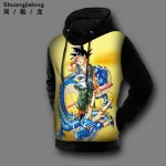 Dragon Ball 2016 Men's cotton Hoodies winter models plus thick velvet leisure hedging hooded Hoodies cartoon