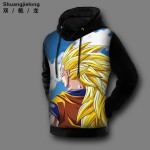 Dragon Ball 2016 Men's cotton Hoodies winter models plus thick velvet leisure hedging hooded Hoodies cartoon