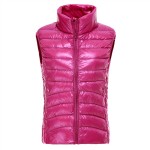 Duck Down Women Vest Ultra Light thin Vest Winter 2016 Sleeveless Waistcoat Fashion Autumn red black white blue vest casual