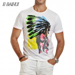 E-BAIHUI Brand cotton mens t shirts printing Men T-shirt  casual tops tees  Camisetas Hip Hop American Indian Swag t-shirts Y025