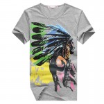 E-BAIHUI Brand cotton mens t shirts printing Men T-shirt  casual tops tees  Camisetas Hip Hop American Indian Swag t-shirts Y025