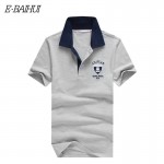 E-BAIHUI brand Summer style Men's Regular Slim Lapel  Embroidered Polo Shirts cotton men casual tops tees  man poloshirts  P009