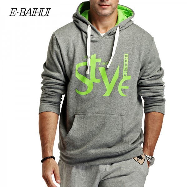 E-BAIHUI brand mens  Hoodies Moleton Masculino Cotton coats Suit Men hip hops Sweatshirts Men coatsTracksuit Swag WY001