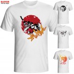 [EATGE] Exclusive Creative Neon Genesis Evangelion In Ray Red Eye T Shirt White EVA T-shirt Fashion Brand Printed Tshirt Men