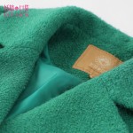 ELF SACK 2016 Winter Female Wool Coats Women Solid Double Breasted Coat Thick Long Outerwear