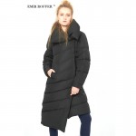 EMIR ROFFER 2017 Winter Women's Down Jacket Female Designer Fashion Asymmetric Long Thick Warm Snow Coat Parka Plus Size