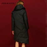 EMIR ROFFER winter designer Women's down jacket coat hooded asymmetric long warm duck feather plus size female parka outwear