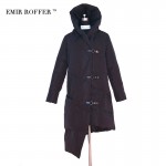 EMIR ROFFER winter designer Women's down jacket coat hooded asymmetric long warm duck feather plus size female parka outwear