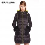 ERAL 2016 High Quality New Arrival Women Winter Coat Slim Long Hooded Down Jacket with Fur Glove Pockets Plus Size ERAL6016C