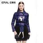 ERAL 2016 Winter Women's One-piece Dress Coat Medium-long Fashion Print Pullover Down Jacket ERAL6049D