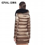 ERAL 2016 Winter Women's Slim Medium-long Raccoon Fur Down Jacket Coat Outerwear Plus Size ERAL6042D