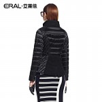 ERAL 2016 Winter Women's Slim Wool Patchwork Stand Collar Causal Short Down Coat Down Jacket ERAL2030D