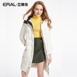 ERAL Women's Winter 2016 New Slim Medium-long DownCcoat Thickening Hooded Casual Parka Down Jacket ERAL16056-EDAB