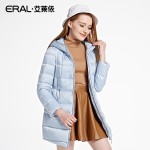 ERAL Women's Winter 2016 Slim Causal Hooded Medium-Long Down Coat Femal Parka Jacket 2016 slim ERAL16030-EDAA