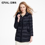 ERAL Women's Winter 2016 Slim Causal Hooded Medium-Long Down Coat Femal Parka Jacket 2016 slim ERAL16030-EDAA