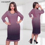 Elegant Autumn Winter women dress big sizes Women loose long dresses plus size dress  Three Quarter casual dress L-6XL vestidos