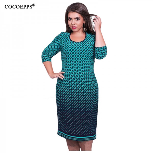 Elegant Autumn Winter women dress big sizes Women loose long dresses plus size dress  Three Quarter casual dress L-6XL vestidos