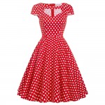 Elegant Summer Dresses Women 50s Vintage Dress Vestidos Casual Cotton Pinup Audrey Hepburn Style Rockabilly Party Swing Dresses