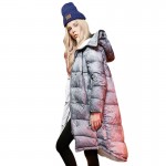 Elf SACK w winter women's loose vintage ink pattern with a hood down coat female long design 