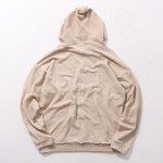 England Style High Street Beige Oversized Loose Fit Hoodie Urban Pullover With Hoody Hooded