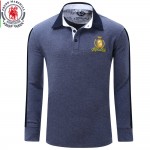 Europe Size New Brand Men's Solid Long Sleeve Polo Shirt Autumn Full Sleeve Warm Shirt Casual Topes Jeans Blue Plus Size 051