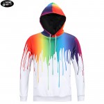 Europe and America hip hop fashion 3D both side Graffiti printed hooded sweatshirt men 's assassins creed hoodies man