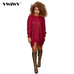 European American Style New Arrival Knit Women Pullovers Dress Fashion O neck Long Sleeve Winter Vestido Casual Sweater Dresses