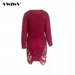 European American Style New Arrival Knit Women Pullovers Dress Fashion O neck Long Sleeve Winter Vestido Casual Sweater Dresses