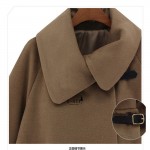 European cloth coats fund of 2016 autumn/winters brief paragraph show thin horn sleeve cloak woolen cloth coat loose women