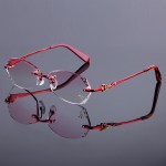 Eyewell Optical Z5808 High Quality Diamond Edge Cutting Rimless Eyeglasses Frame