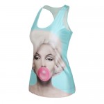 F51 Vest Tank Summer New 2016 T-Shirt 3D Vest Tops Camisole Sexy Top Women MARILYN MONROE Tops Print Tees