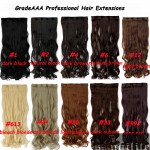 FACTORY PRICE 18-28" 45-70CM 100% Real Natural Hair Extention 3/4 Full Head Clip in Hair Extensions Curly/Curly US UK Fast SHIP