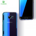 FLOVEME Cool Blue Ray Plastic Case For Smausng Galaxy S7 / S7 Edge / S8 / S8 Plus / S6 / S6 Edge Gradient Color Plated Cover