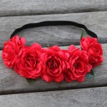 Fabric Lotus Flower Headbands for Woman Girls Hair Accessories Bridal Wedding Flower Crown Headband Forehead Hair Band