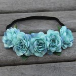 Fabric Lotus Flower Headbands for Woman Girls Hair Accessories Bridal Wedding Flower Crown Headband Forehead Hair Band