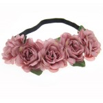 Fabric Lotus Flower Headbands for Woman Girls Hair Accessories Bridal Wedding Flower Crown Headband Forehead Hair Band