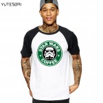 Famous Movies Logo Design Star Wars DJ Yoda T Shirt Master Funny Tee Techno Headphones Fashion Star Wars Men t-shirt