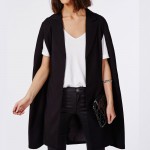 Fashion Autumn Winter Sleeveless Jacket Women Open Stitch Coats Eliacher Brand Plus Size Women Casual Black Coat