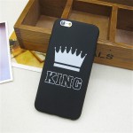 Fashion Brand King Queen Soft TPU Ultra Thin Back Covers for IPhone 6 6s 5 5s SE Phone Cases Silicone Luxury Crown Slim Shell