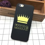 Fashion Brand King Queen Soft TPU Ultra Thin Back Covers for IPhone 6 6s 5 5s SE Phone Cases Silicone Luxury Crown Slim Shell