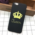 Fashion Brand King Queen Soft TPU Ultra Thin Back Covers for IPhone 6 6s 5 5s SE Phone Cases Silicone Luxury Crown Slim Shell