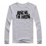 Fashion Bring Me The Horizon T Shirt Men Hip Hop Music Band Fitness T-shirt Cotton Heavy Metal T Shirts Mens Casual Tshirts