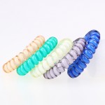 Fashion Cute Candy Color Hair Jewelry Headbands Telephone Line Hair Rope for Women Hair Band 5pcs/bag