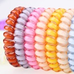 Fashion Cute Candy Color Hair Jewelry Headbands Telephone Line Hair Rope for Women Hair Band 5pcs/bag