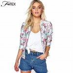 Fashion Floral  Print Women Basic Coats 2016 Autumn Winter Bomber Jacket Long Sleeve Casual Basic Jackets jaqueta feminina