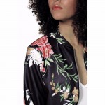 Fashion Floral  Print Women Basic Coats 2016 Autumn Winter Bomber Jacket Long Sleeve Casual Basic Jackets jaqueta feminina