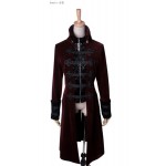 Fashion Gothic Punk Womens Streampunk Jacket Coat Hoodie Black Military Cosplay outfit